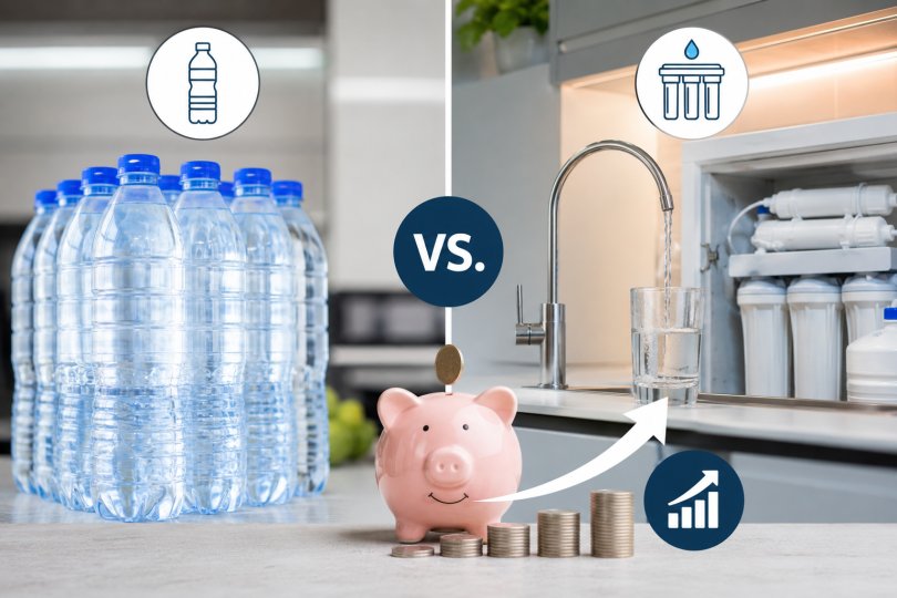 Imagen representativa de: Agua embotellada vs. Agua de ósmosis: ¿Cuánto se ahorra realmente al año?